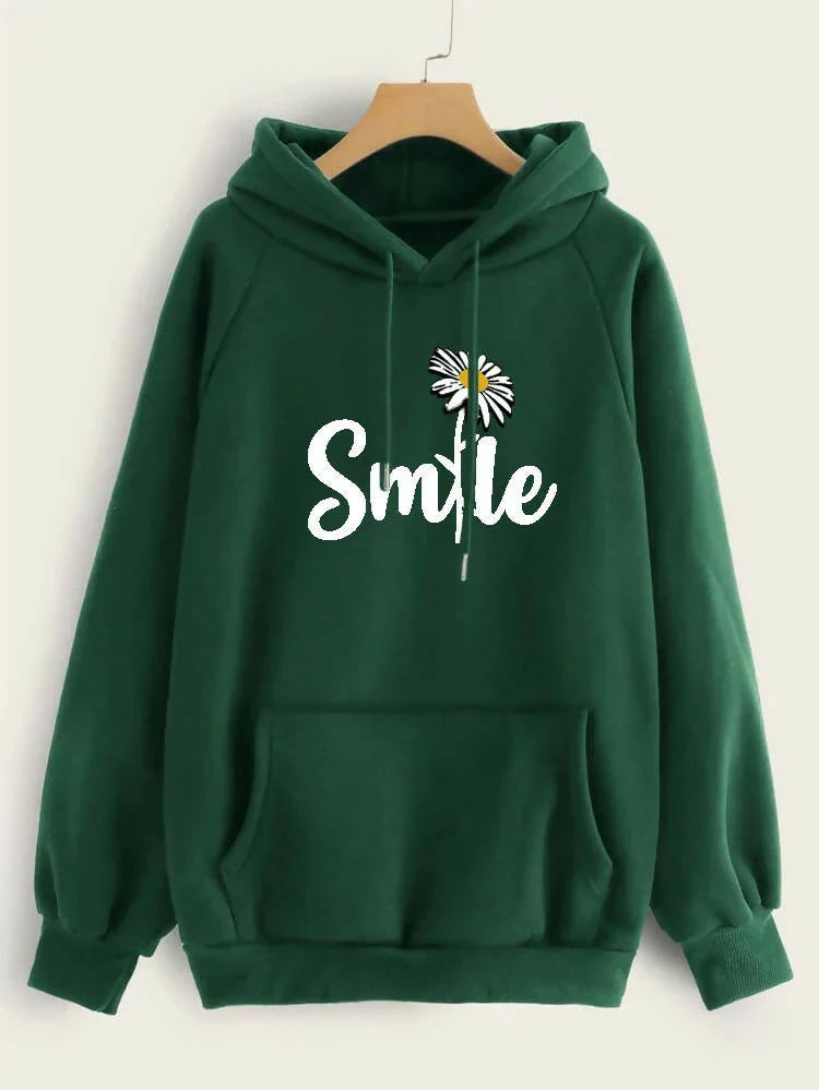Green Printed Hoodie